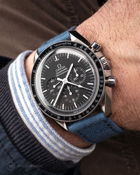 omega speedmaster gold leather strap